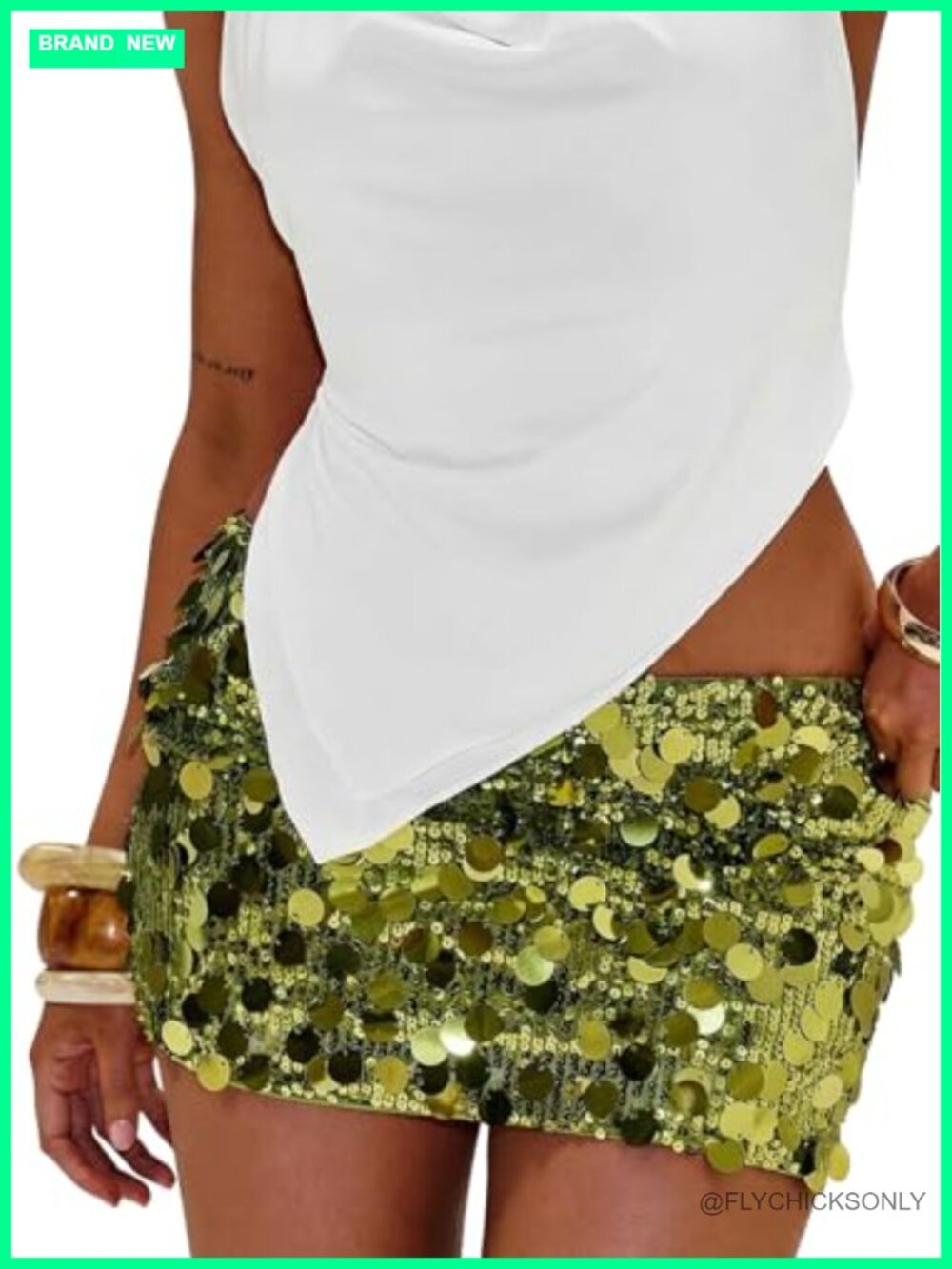 Stretchy Sequin Bodycon Mini Party Skirt